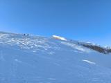 Starting on a tour in snow