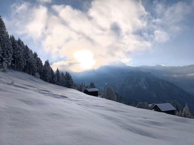 View from the snowshoe route